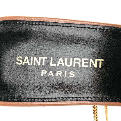 Saint Laurent Calfskin Ankle Strap Melody Sandals 41 Bisque 9 of 15