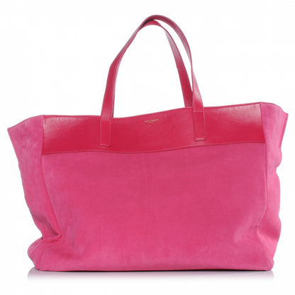 Saint Laurent Suede Leather Reversible Shopper Tote Fuchsia 1 of 6