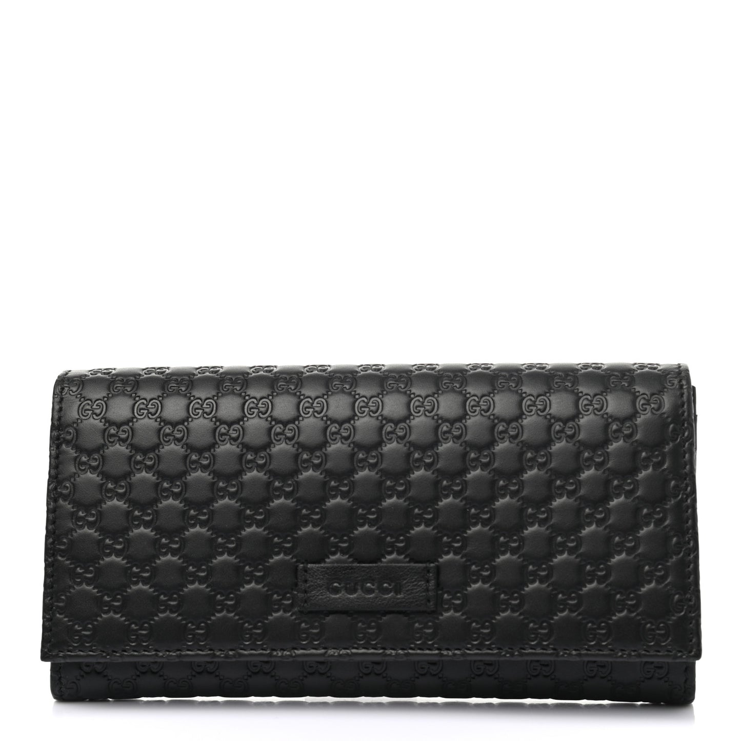 Soft Microguccissima Continental Wallet Black
