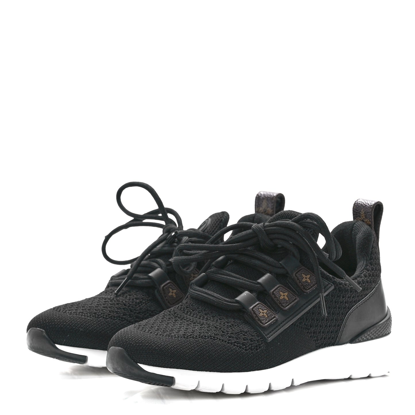Technical Nylon Monogram Rubber Aftergame Sneakers 35 Black