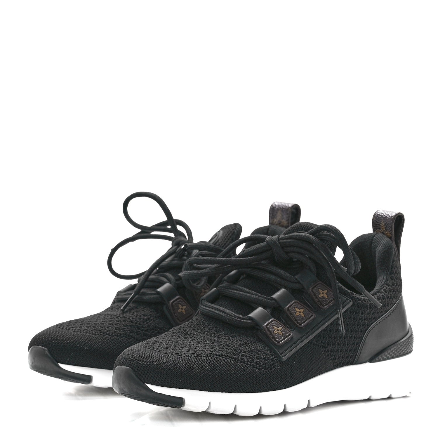 Louis Vuitton Technical Nylon Monogram Rubber Aftergame Sneakers 35 Black 3 of 9