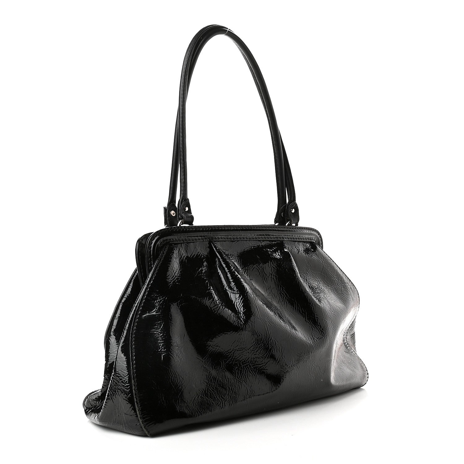 Miu Miu Vitello Shine Top Handle Bag Black 2 of 10
