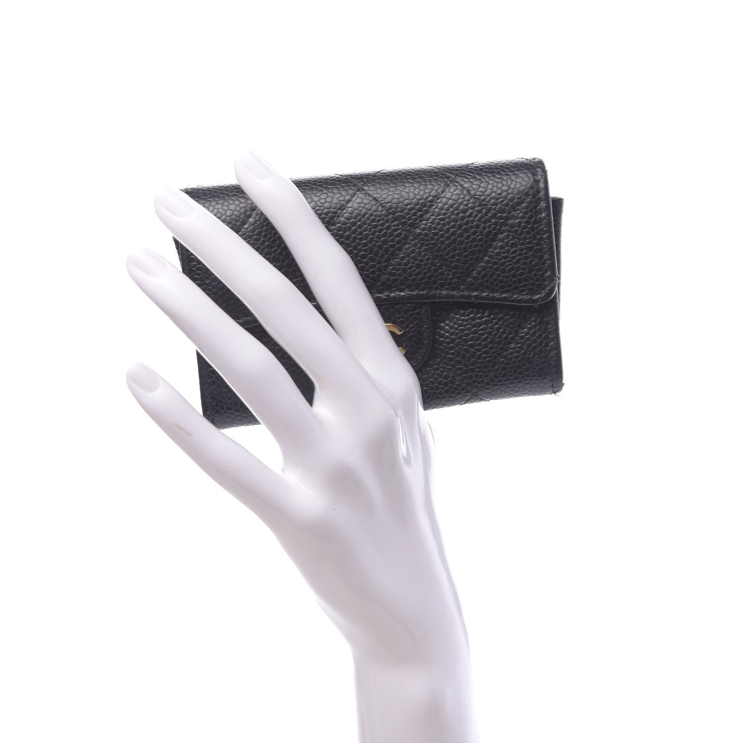 Chanel Caviar Quilted Flap Card Holder Black 2 of 9