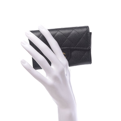 Chanel Caviar Quilted Flap Card Holder Black 2 of 9