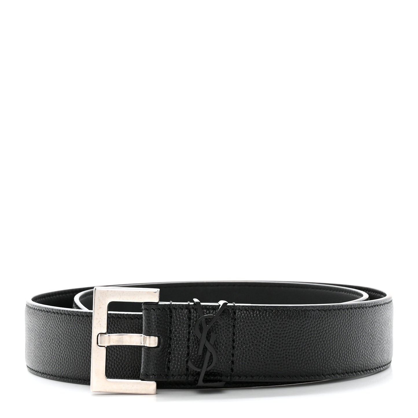 Smooth Calfskin Monogram Square Buckle Belt 75 30 Storm