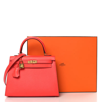 Hermes Epsom Kelly Sellier 25 Rose Jaipur 11 of 11