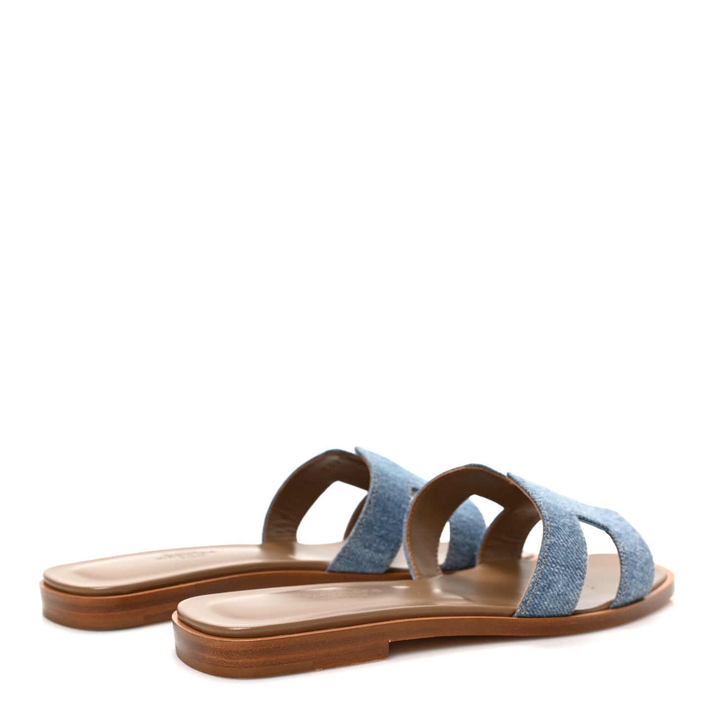 Denim Canvas Oran Sandals 35 Bleu Clair