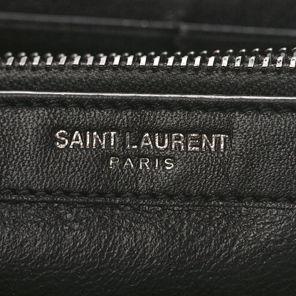 Saint Laurent Metallic Striped Monogram Chain Wallet Red Black 7 of 10