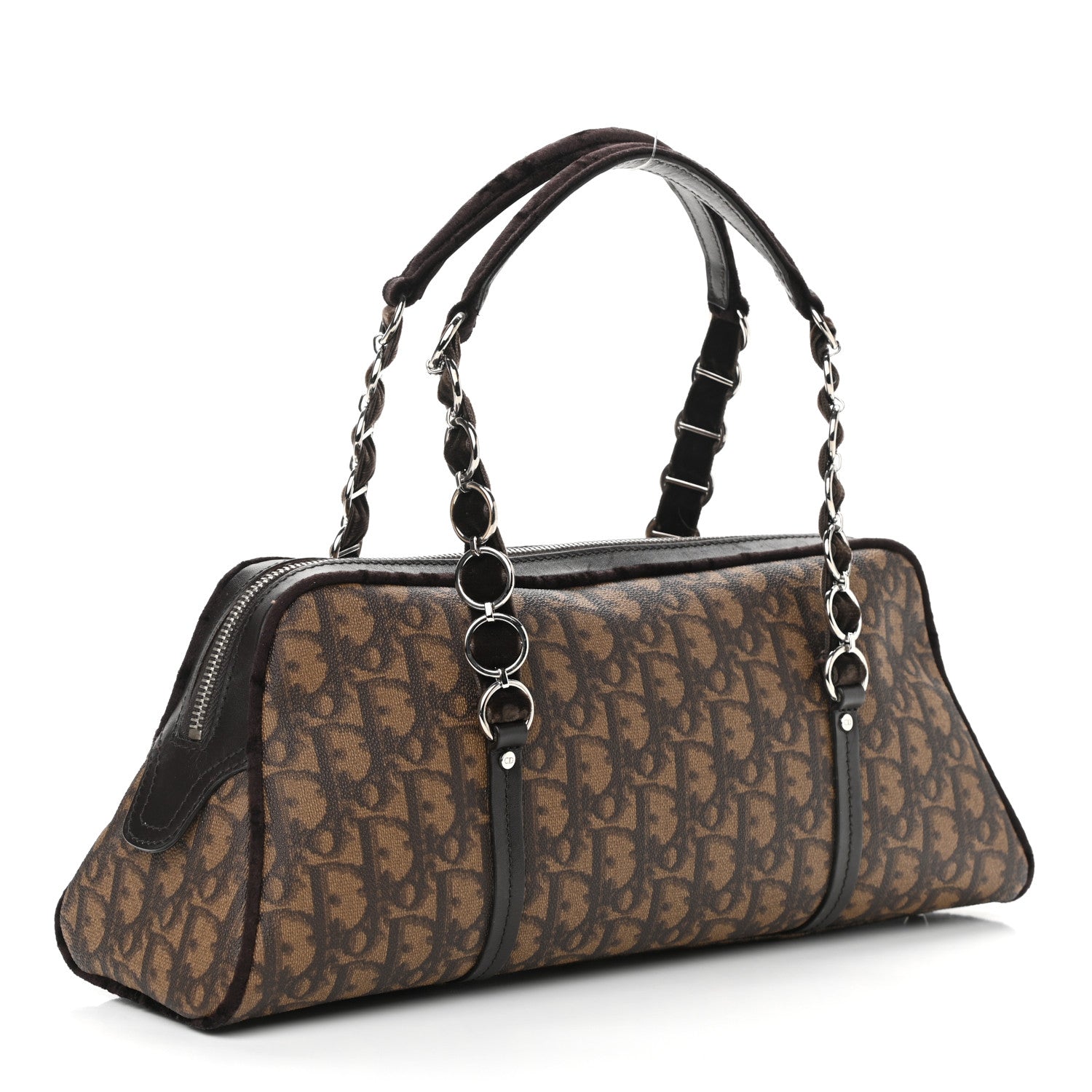 Christian Dior Monogram Trotter Romantique Boston Bag Brown 3 of 14