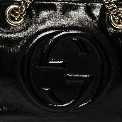 Gucci Soft Patent Small Soho Bowler Black 9 of 11