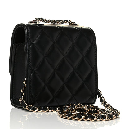 Chanel Lambskin Quilted Mini Trendy CC Chain Wallet Black 2 of 5