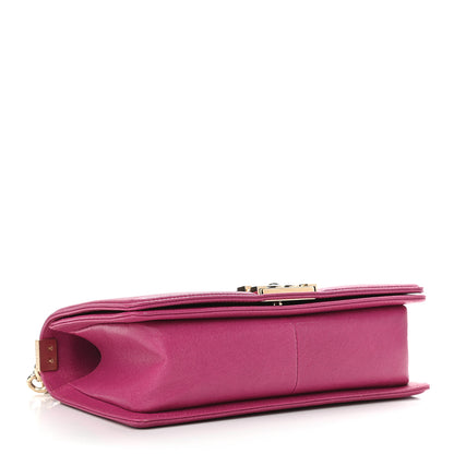 Chanel Caviar Quilted Medium Boy Flap Fuchsia 4 of 9