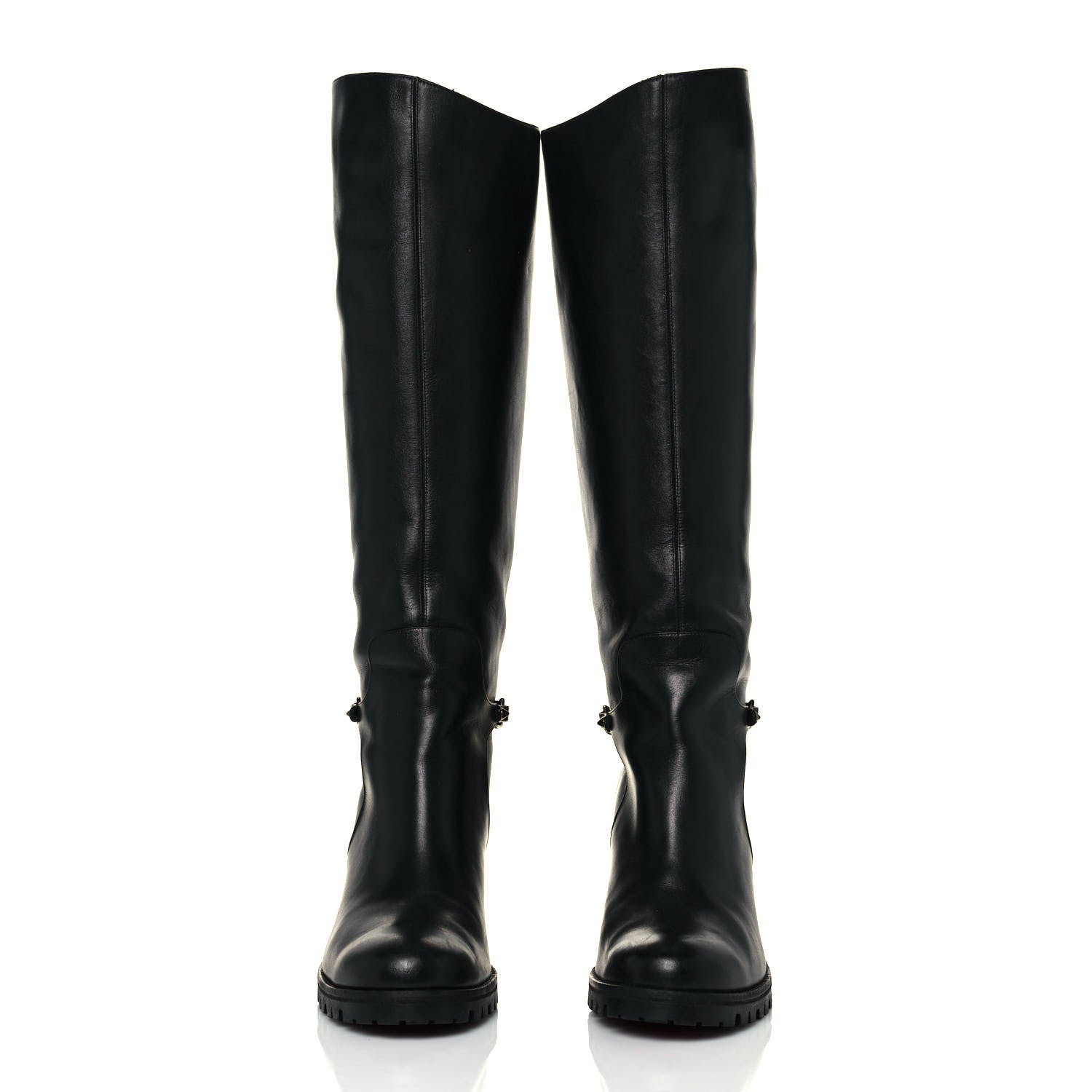 Christian Louboutin Calfskin Napoleo 70 Boots 38.5 Black 2 of 7