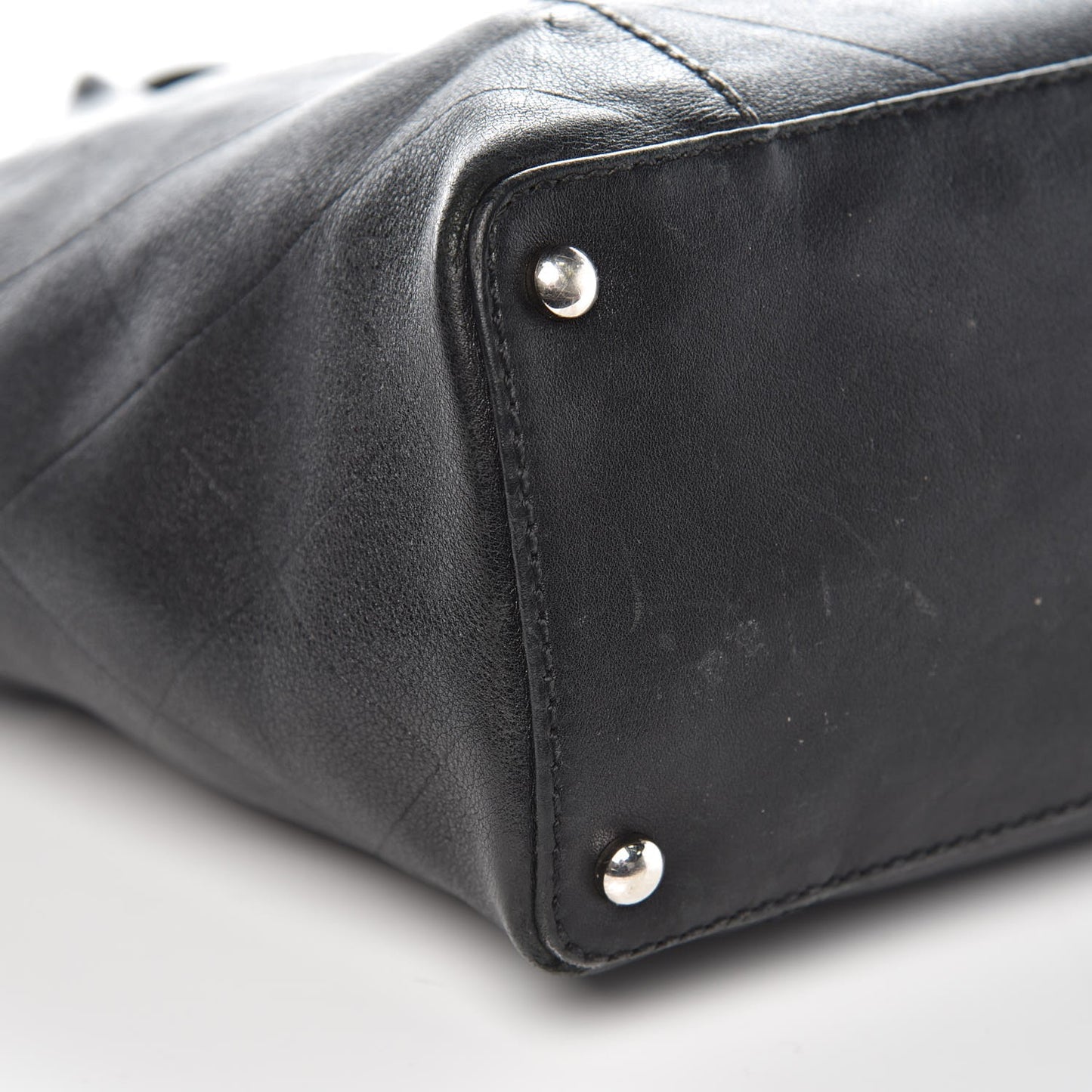 Calfskin Chevron CC All Day Long Boston Black