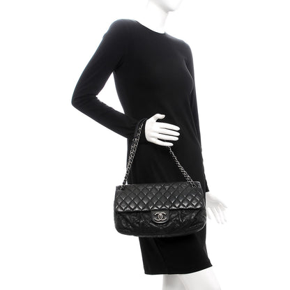 Chanel Iridescent Calfskin Large Chic Quilt Flap Black 2 of 7