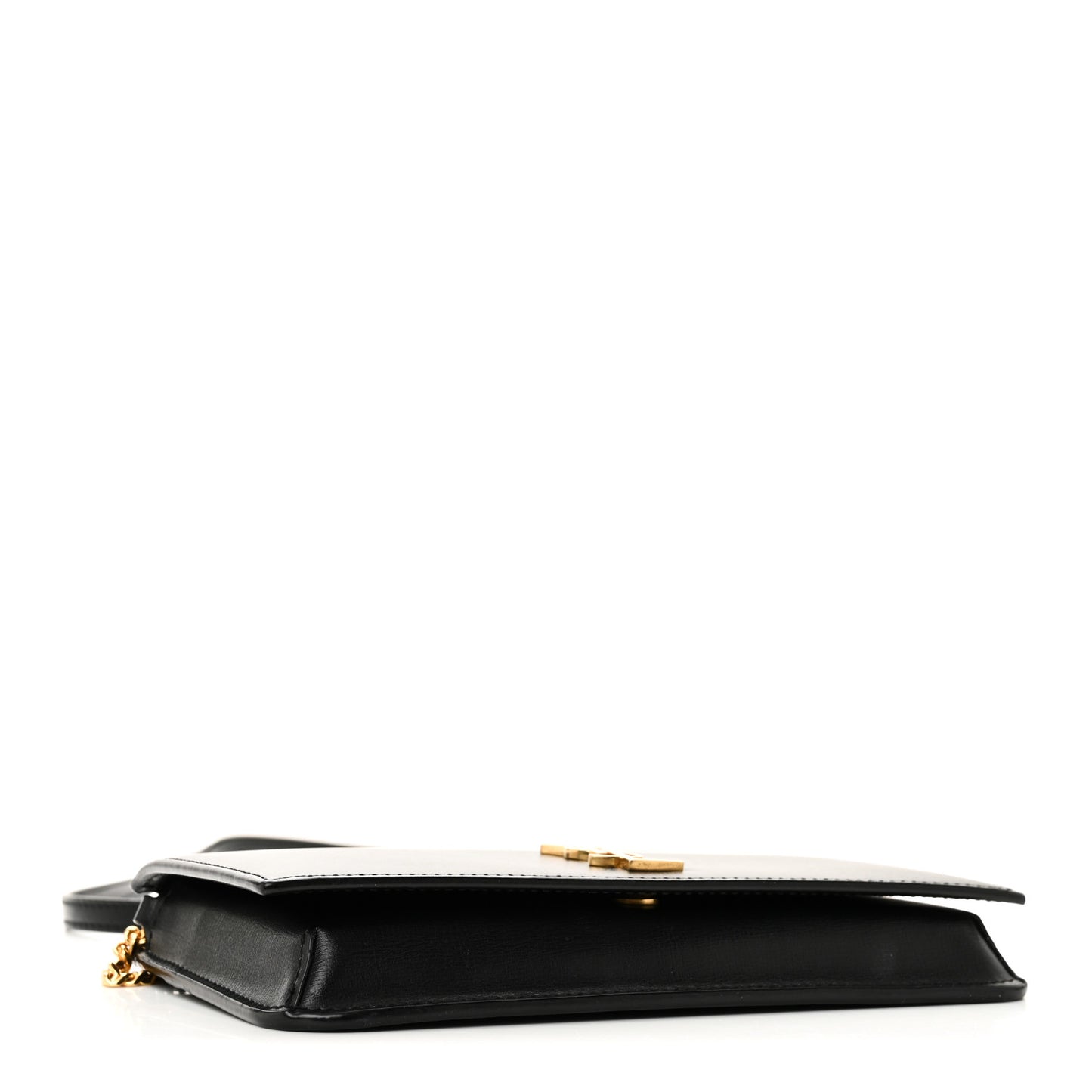 Smooth Calfskin Monogram Phone Holder Crossbody Black