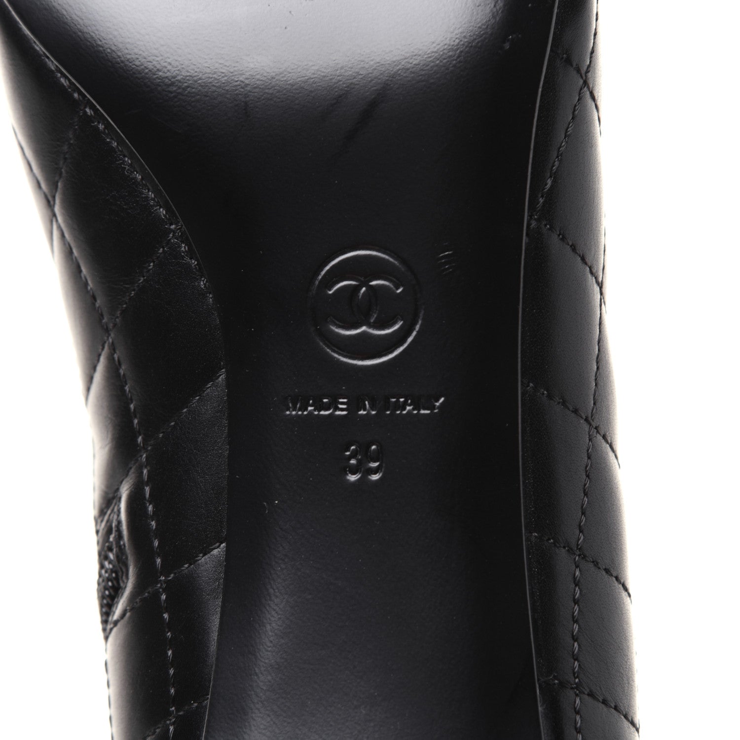 Chanel Calfskin Quilted Cap Toe Short Boots 39 Black 6 of 13