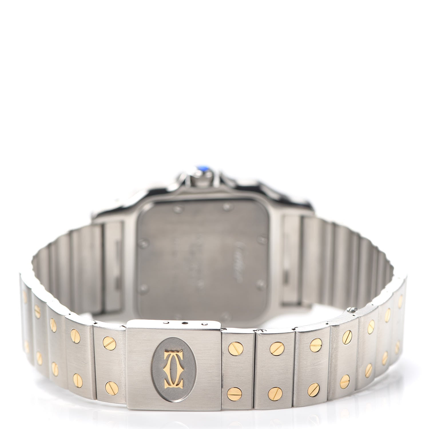 Cartier Stainless Steel 18K Yellow Gold 29mm Santos De Galbee Quartz Watch 3 of 5