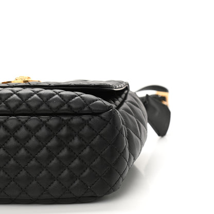 Versace Nappa Quilted Icon Top Handle Shoulder Bag Black 9 of 9