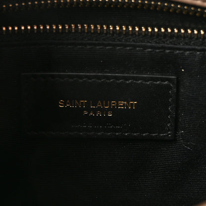 Saint Laurent Lambskin Quilted Toy Loulou Puffer Monogram Chain Satchel Dark Beige 6 of 9