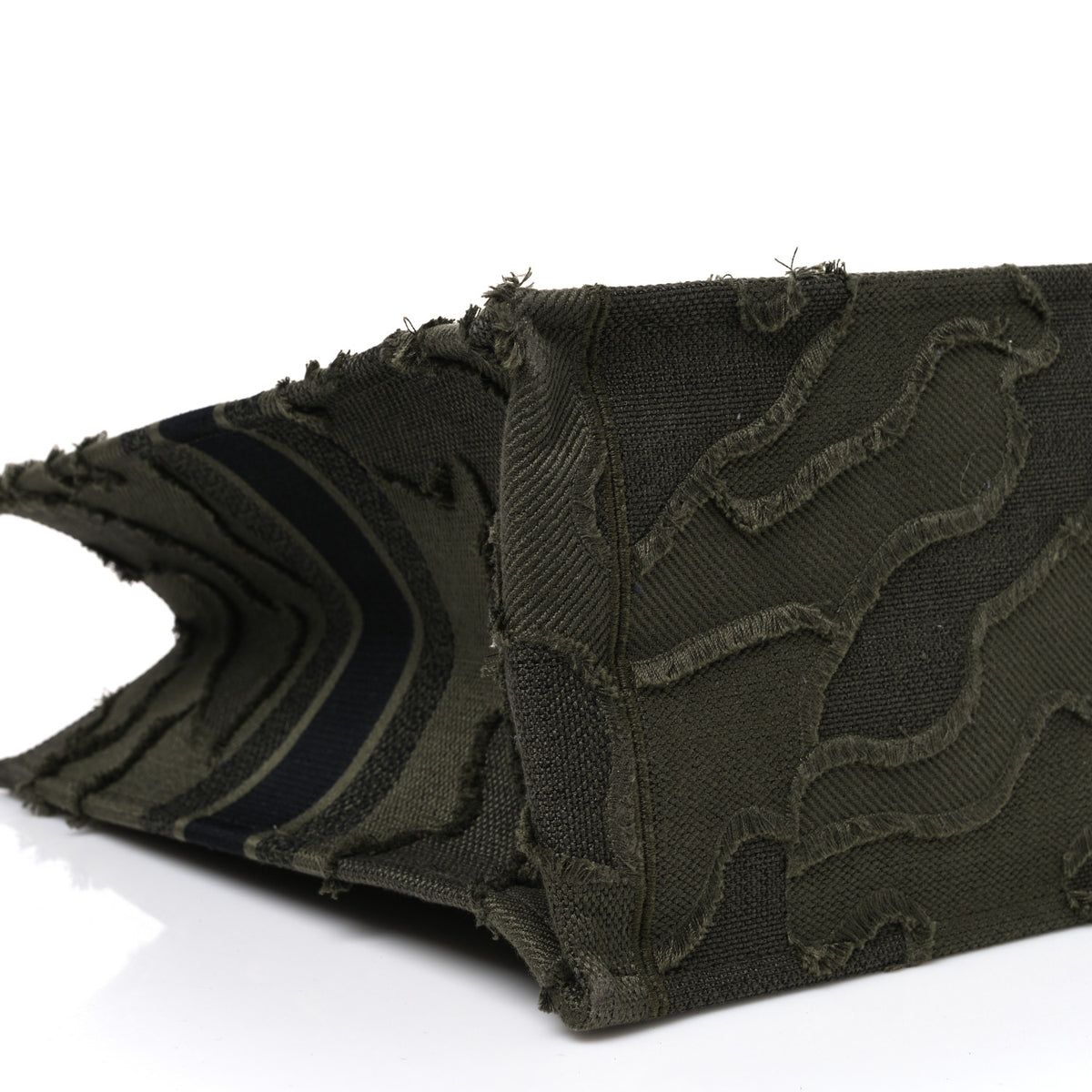 Christian Dior Canvas Embroidered Camouflage Book Tote Green 9 of 11