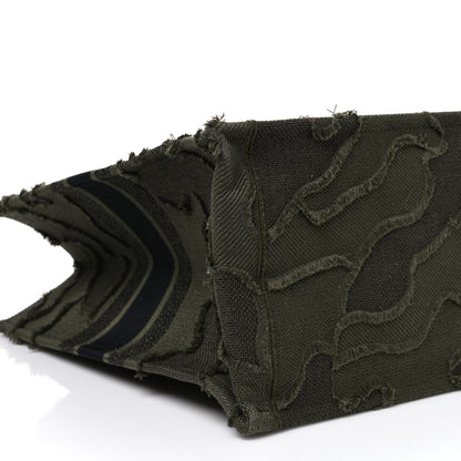 Christian Dior Canvas Embroidered Camouflage Book Tote Green 9 of 11