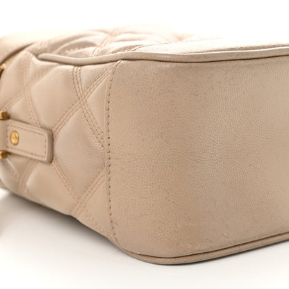 Saint Laurent Grain de Poudre Quilted 80's Vanity Bag Dark Beige 9 of 12