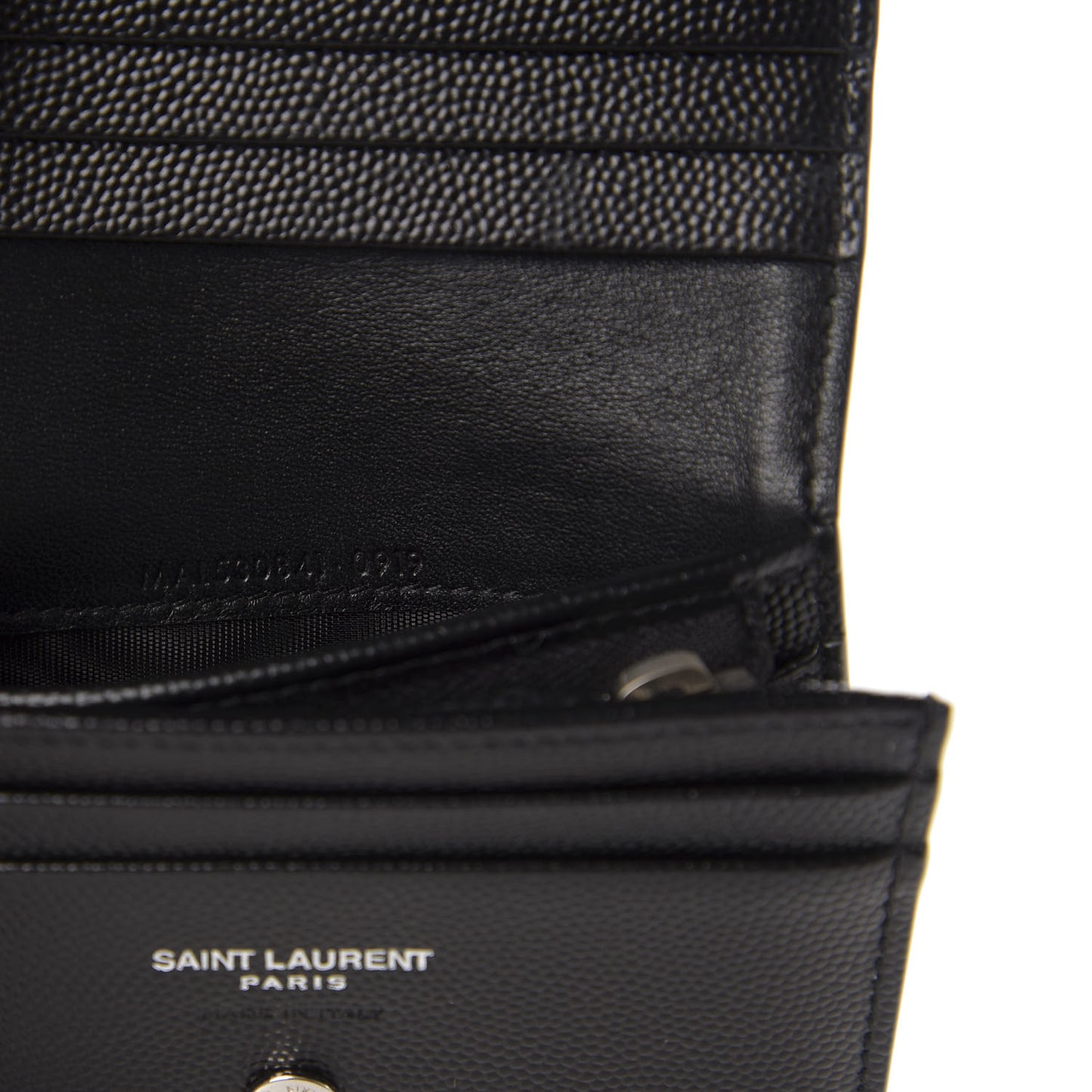 Grain De Poudre Matelasse Chevron Monogram Card Case Black