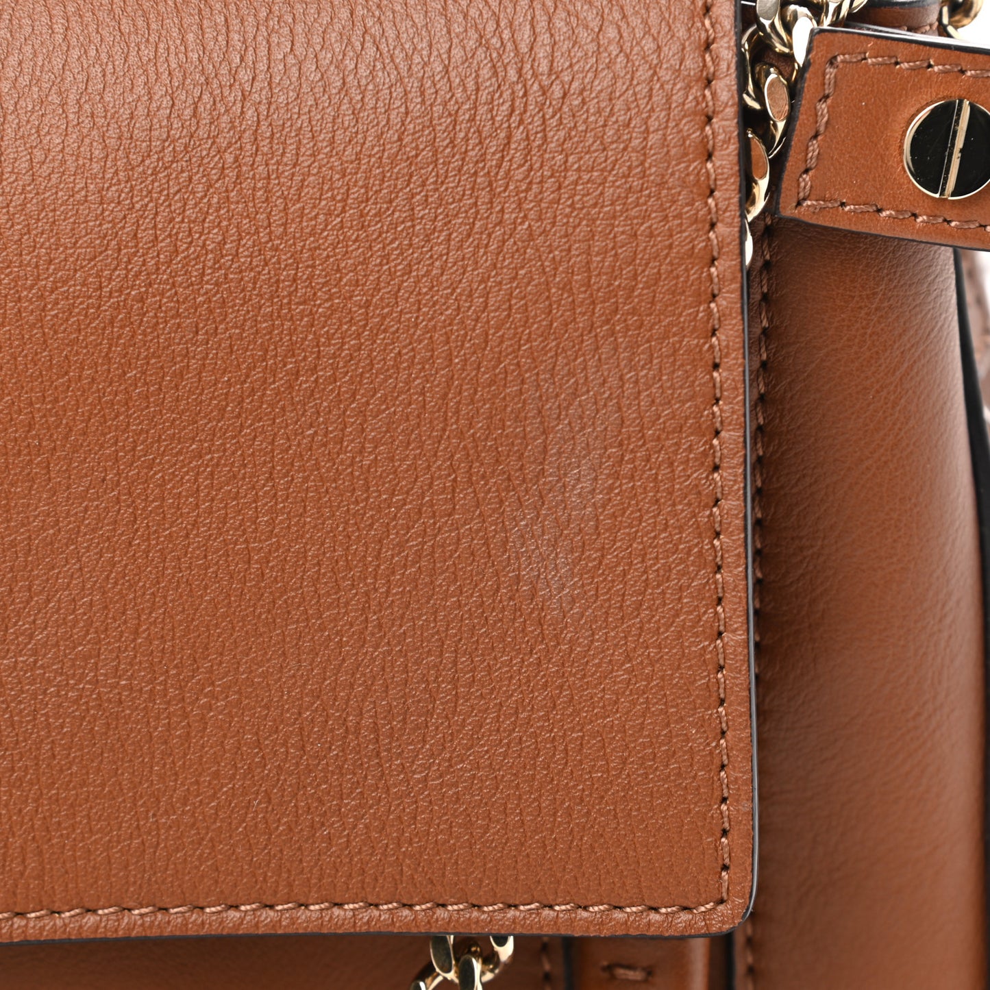 Calfskin Medium Faye Day Shoulder Bag Tan