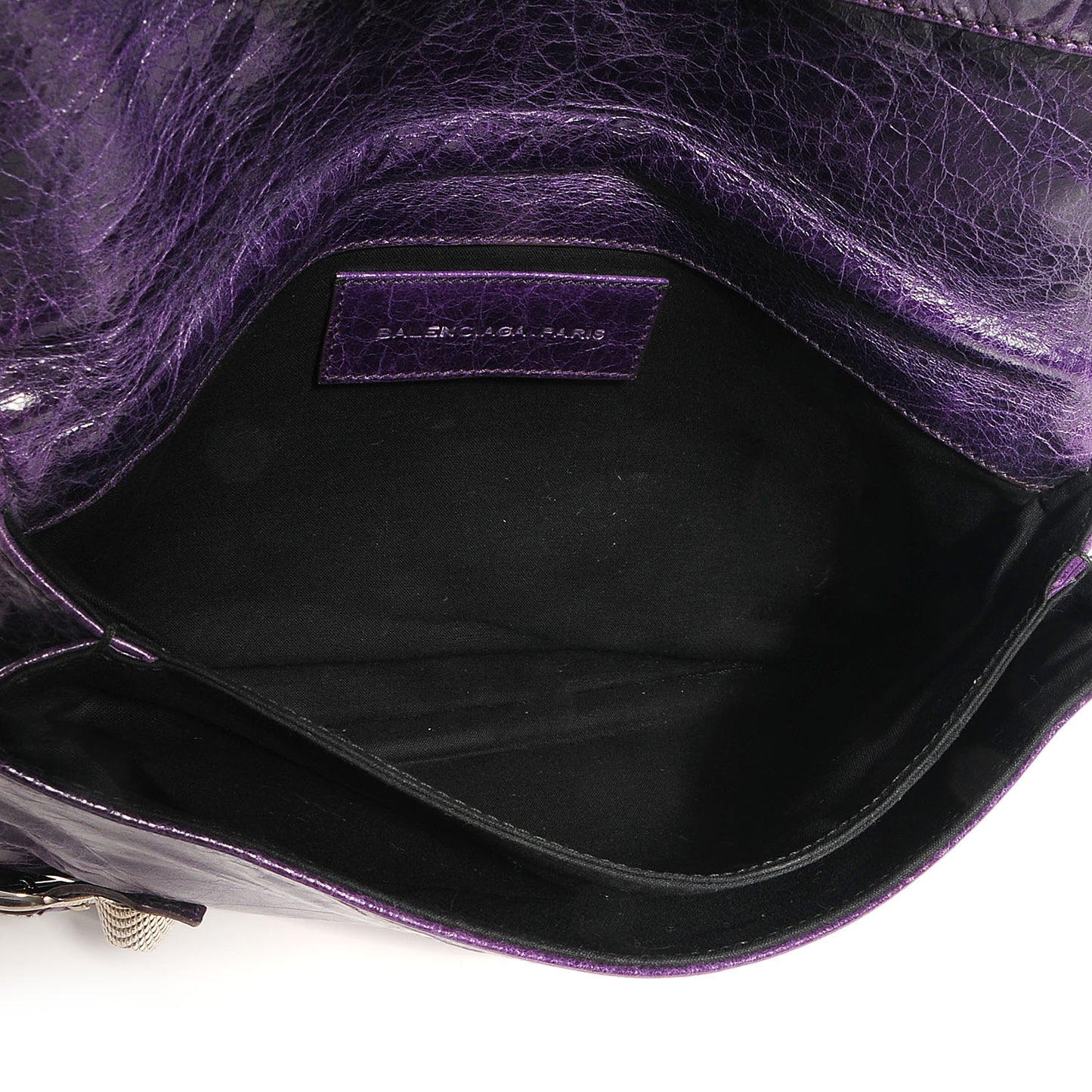 Chevre Giant 21 Silver Hardware Envelope Clutch Violet