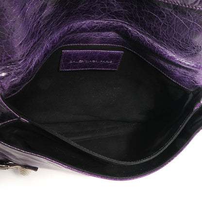 Balenciaga Chevre Giant 21 Silver Hardware Envelope Clutch Violet 5 of 11
