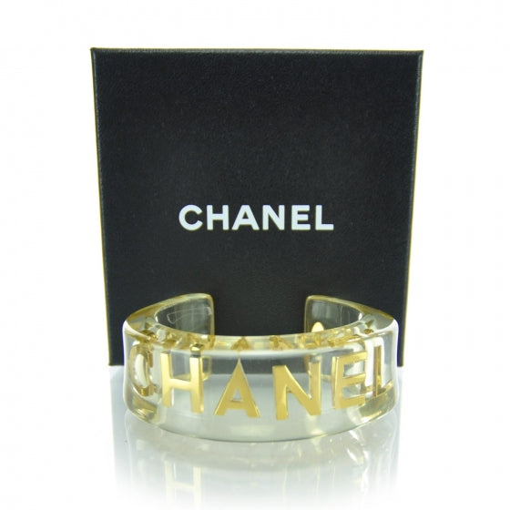 Thick Lucite Cuff Transparent