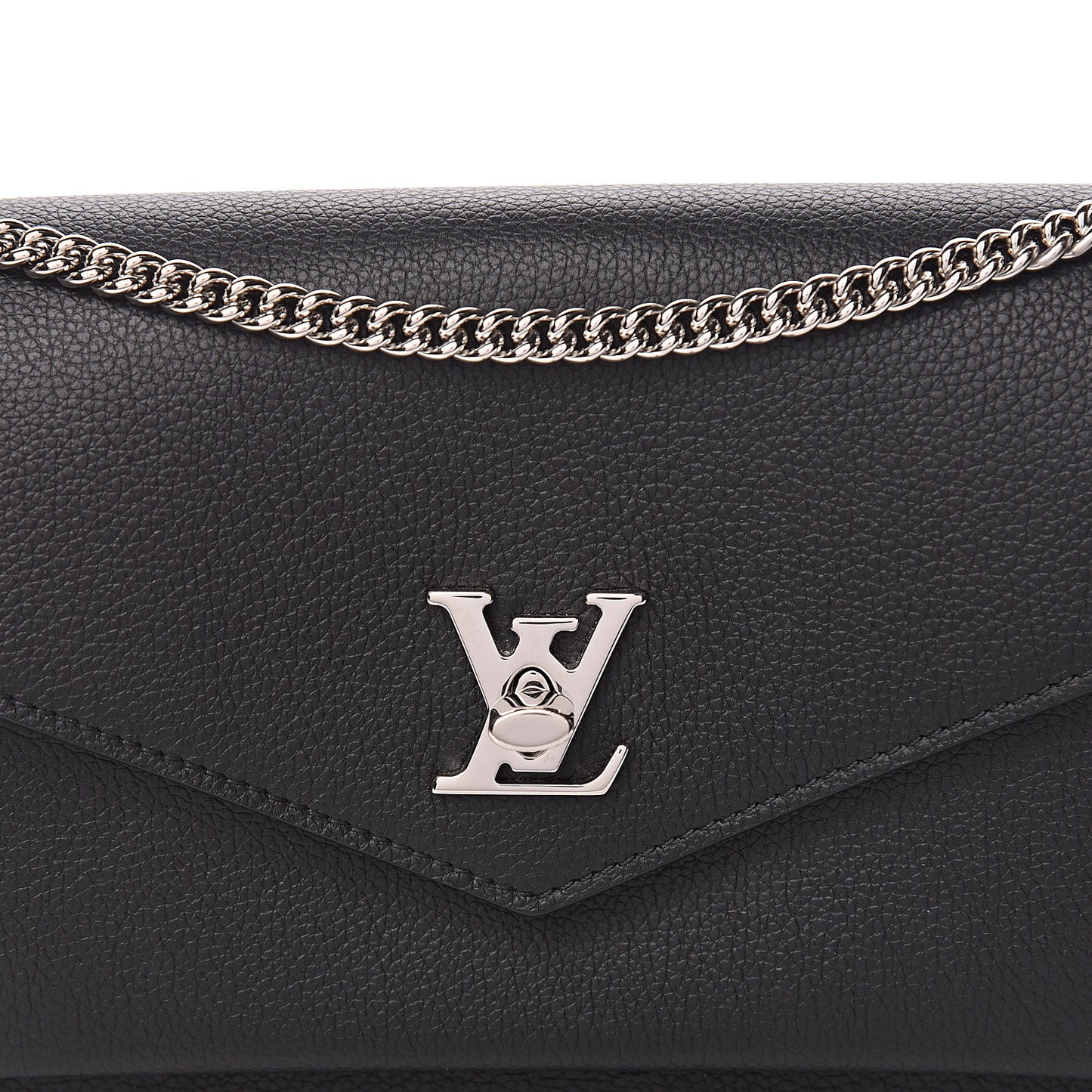 Soft Calfskin My Lockme Chain Pochette Black