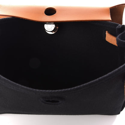 Hermes Toile Vache Calfskin Herbag Clutch Natural Black 4 of 10