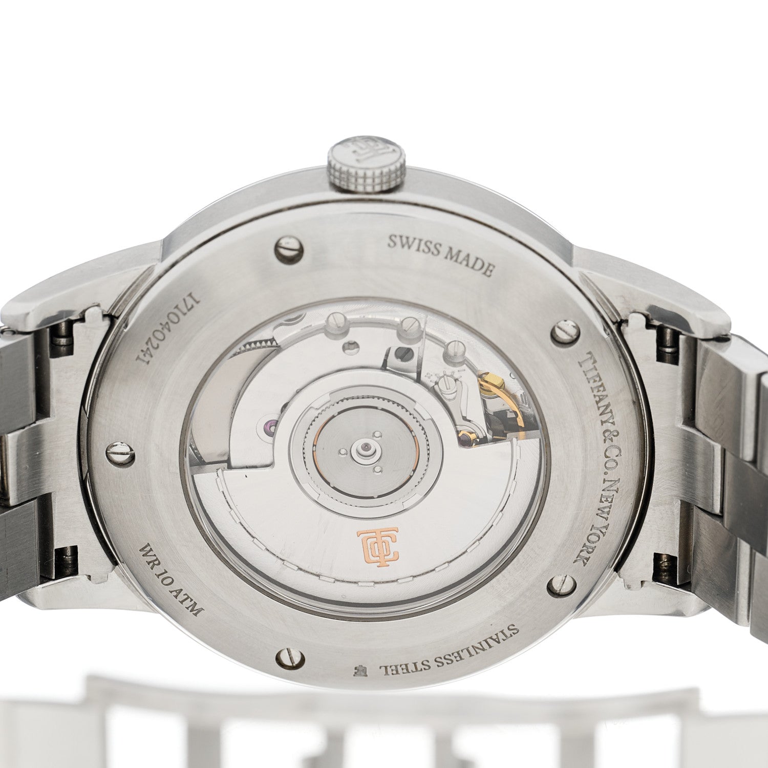 Tiffany Stainless Steel 40mm CT60 3-Hand Automatic Watch 4 of 4
