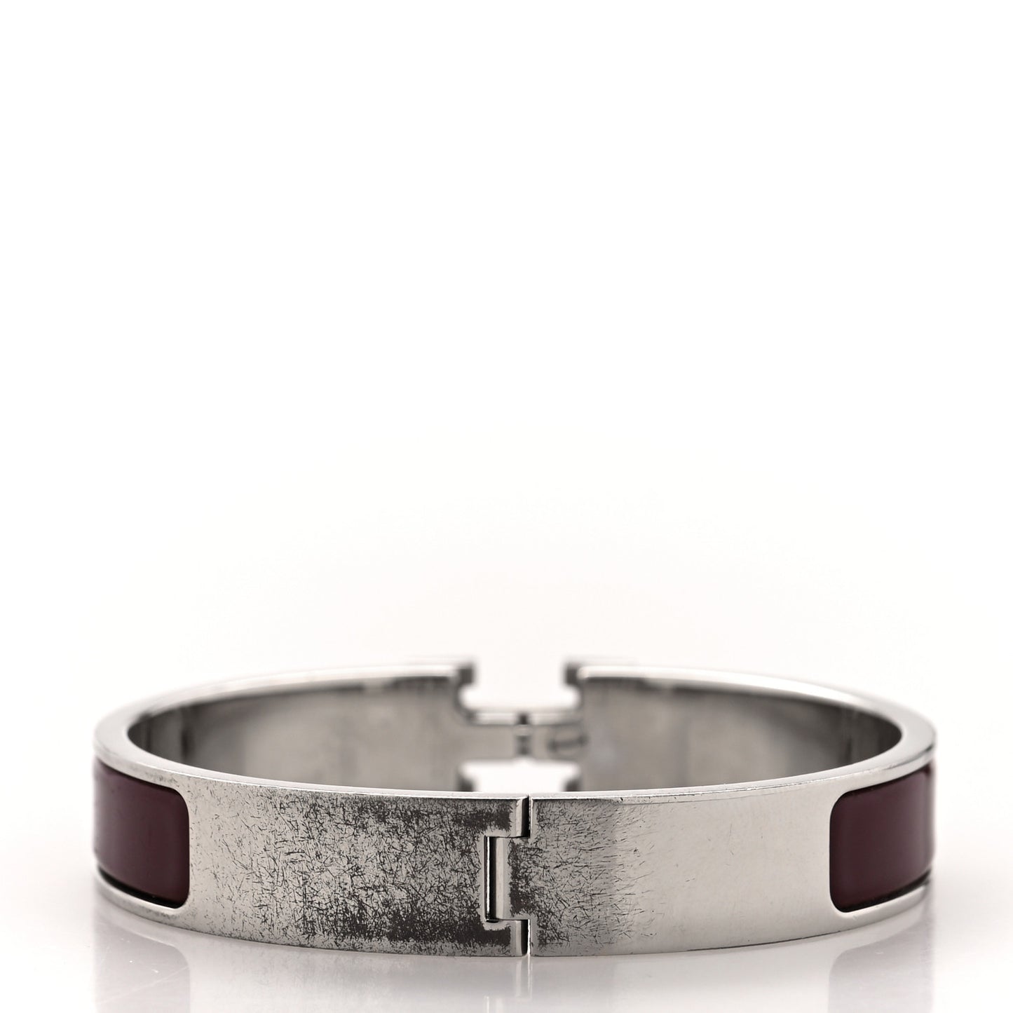 Enamel Narrow Clic Clac H Bracelet PM Bourgogne