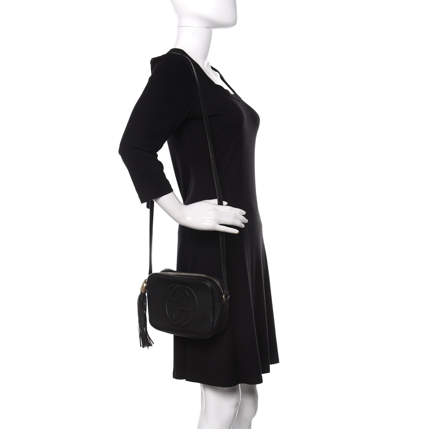 Gucci Pebbled Calfskin Small Soho Disco Bag Black 2 of 15