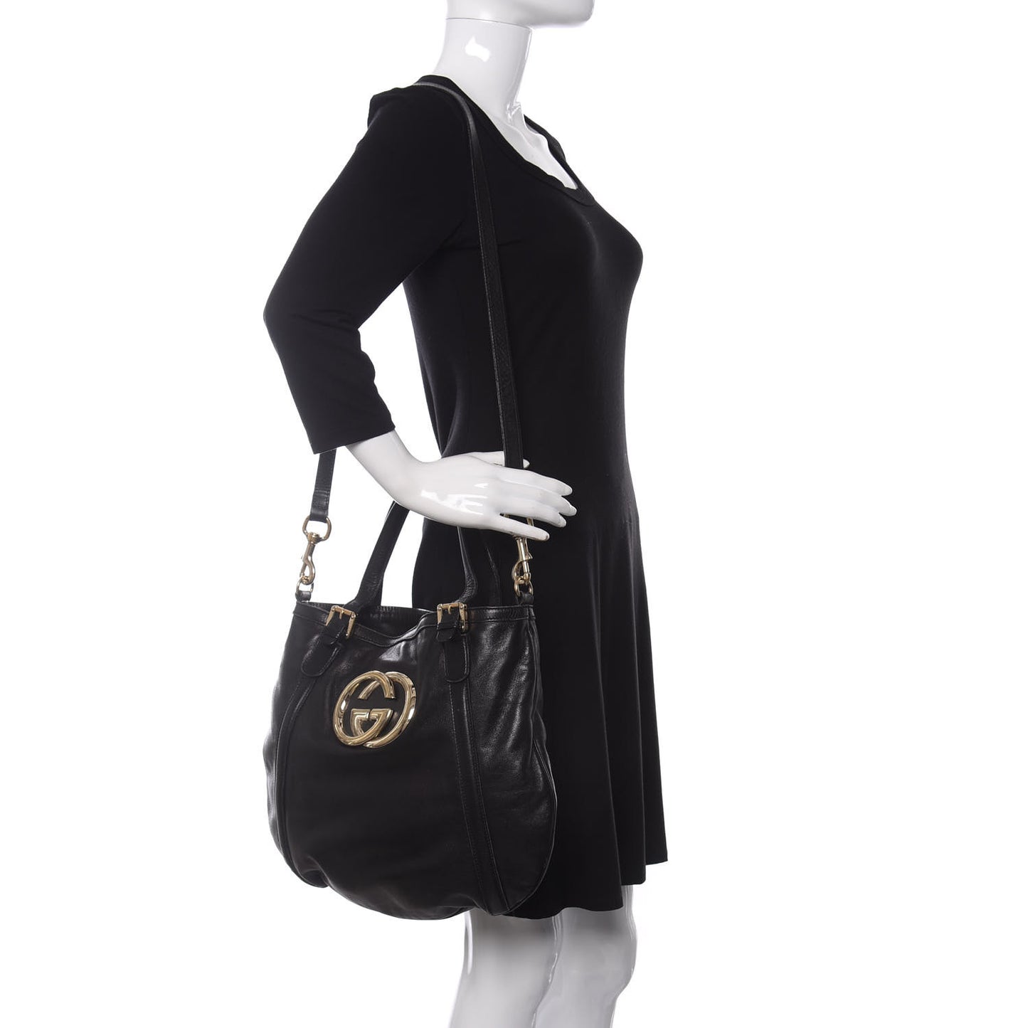 Calfskin Medium Britt Tote Black