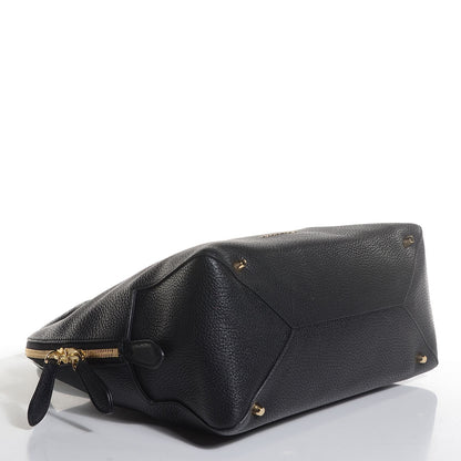Burberry London Grainy Calfskin Medium Greenwood Bowling Bag Black 16 of 24