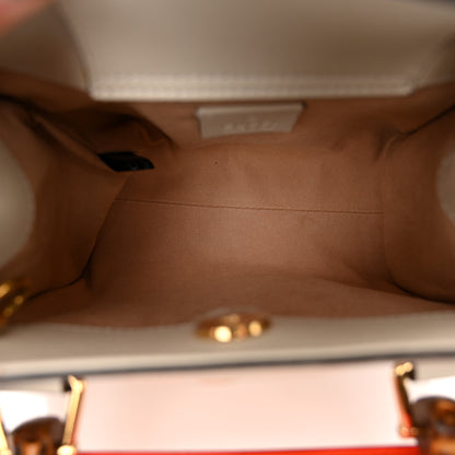 Gucci Wonka Grain Calfskin Mini Diana Tote Bag Mystic White Orange Fluo 5 of 11