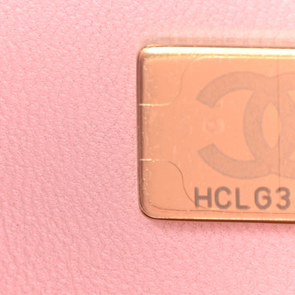 Chanel Caviar Chevron Quilted Medium Boy Flap Light Pink 7 of 11