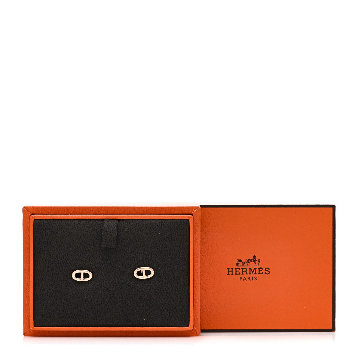 Hermes 18K Rose Gold TPM Farandole Stud Earrings 3 of 3