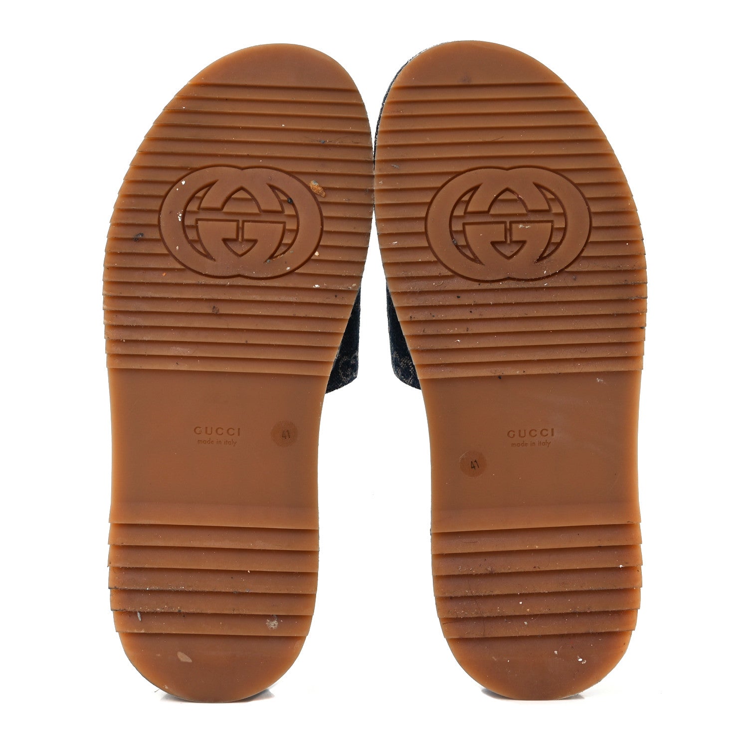 Gucci New Denim GG Monogram Angelina Platform 55mm Slide Sandals 41 Blue Tea 6 of 10