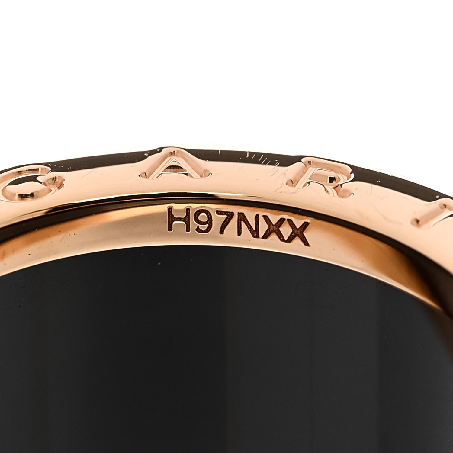 Bulgari 18K Rose Gold Black Ceramic B.Zero1 Four-Band Ring 57 8 5 of 8