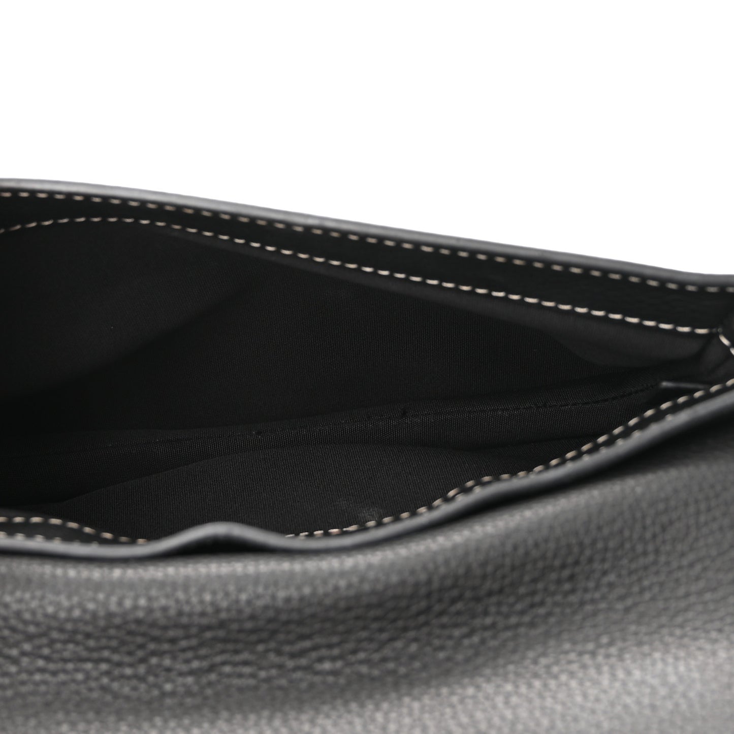 X KAWS Grained Calfskin Saddle Pouch Black