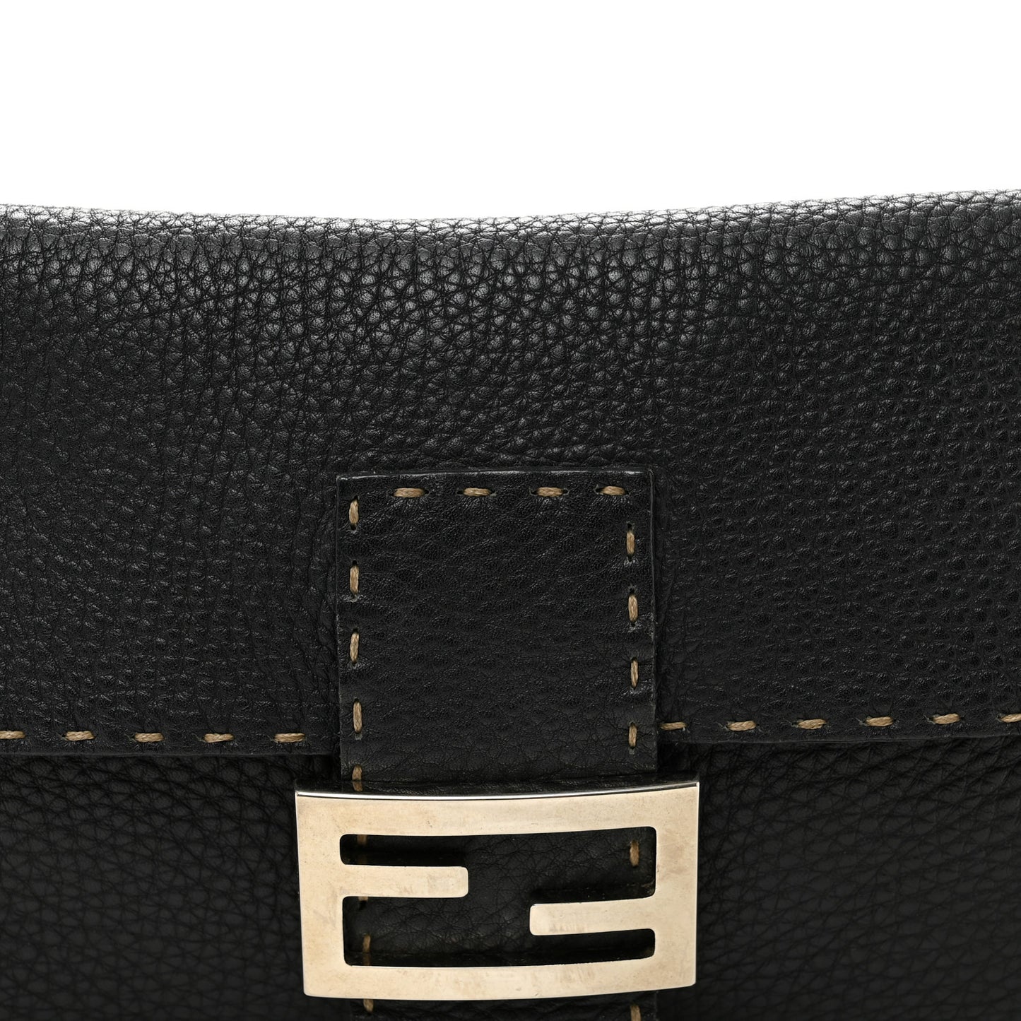 Calfskin Romano Selleria Baguette Black