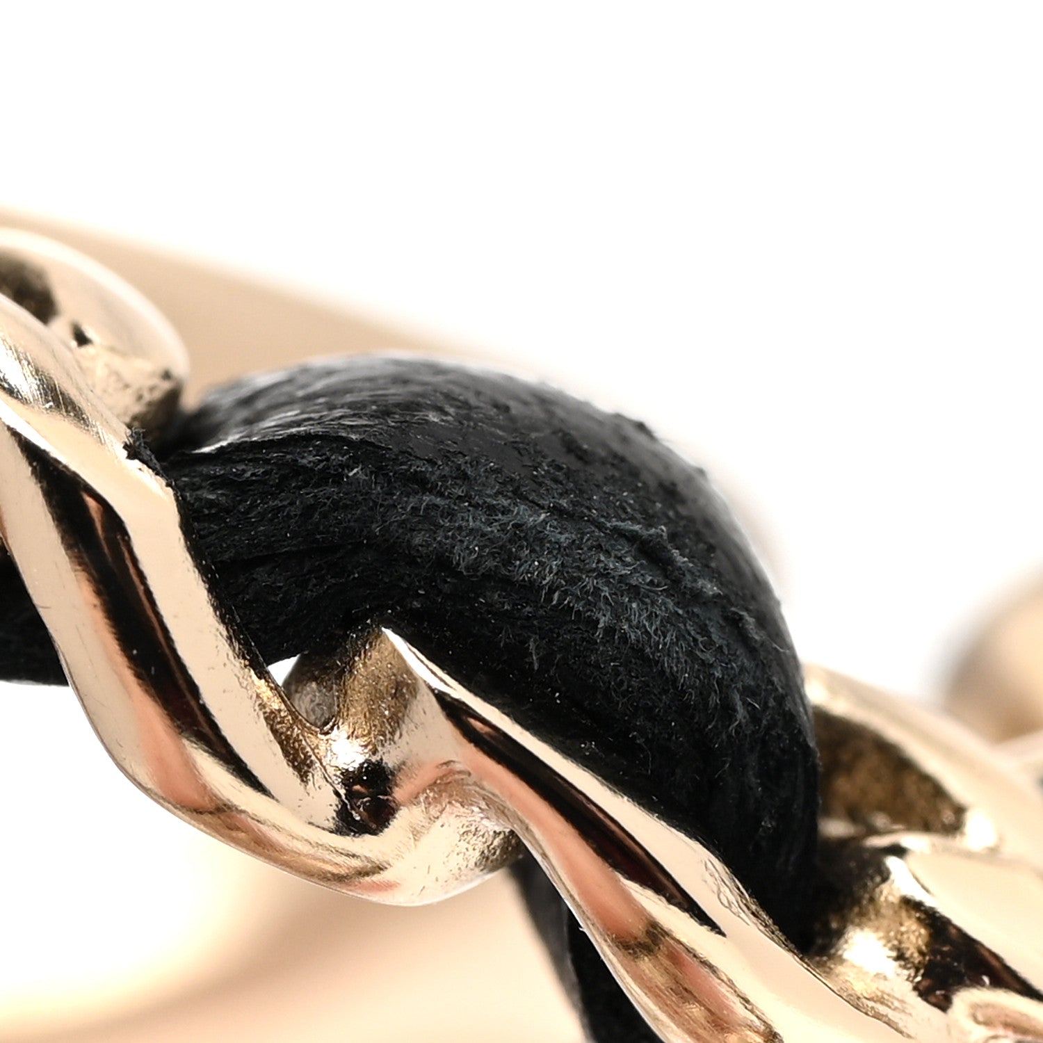 Chanel Lambskin Vintage Allure Cuff Bracelet M Black Gold 5 of 6