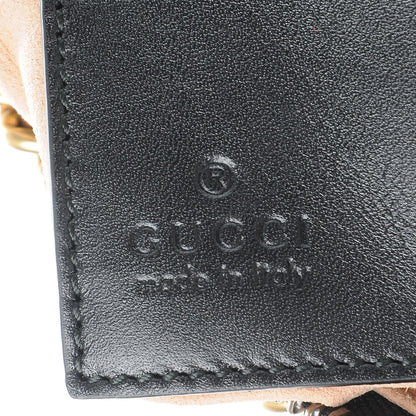 Gucci Calfskin Matelasse Printed Mini GucciGhost GG Marmont Chain Bag Black New Acquamarine 7 of 10