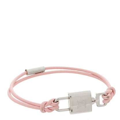 Louis Vuitton Calfskin LV Padlock Bracelet Pink 1 of 5