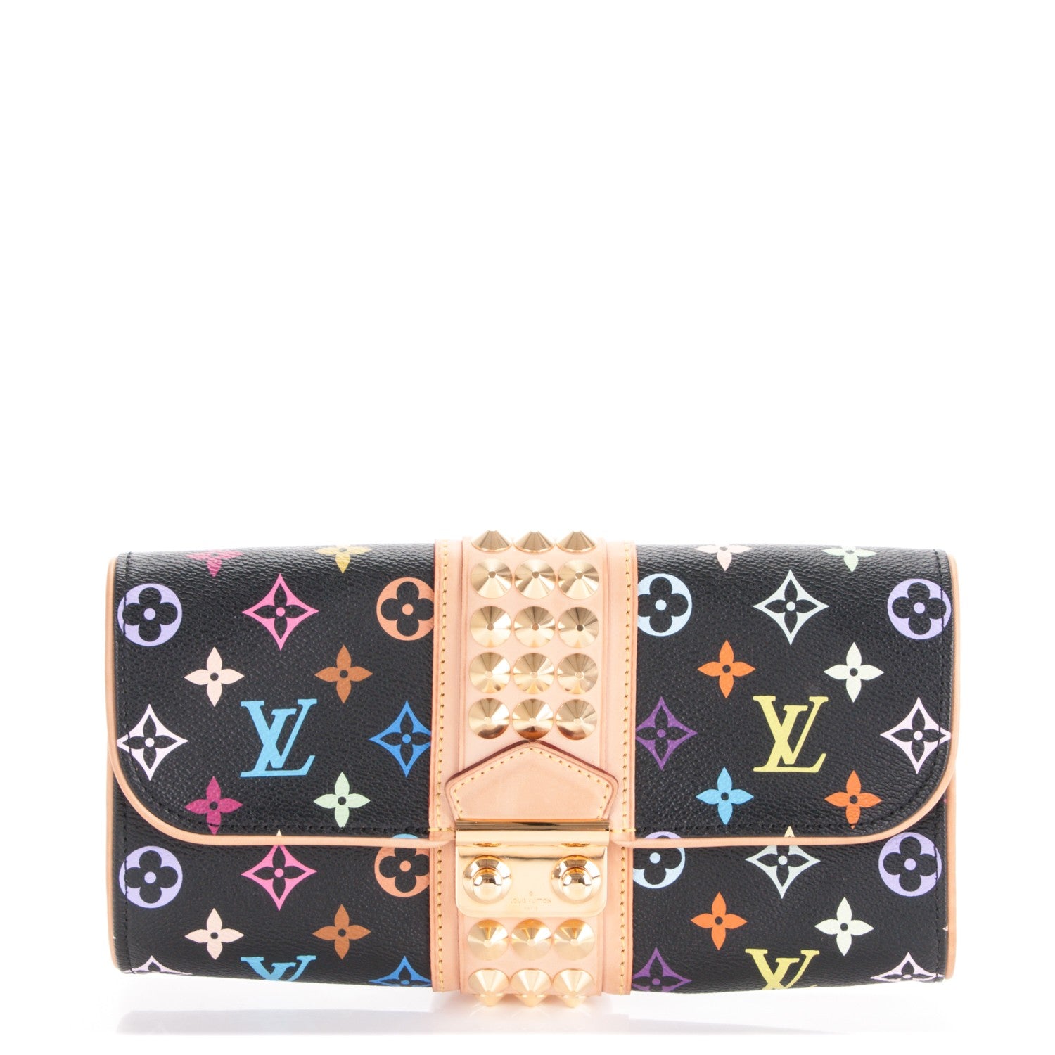 Louis Vuitton Monogram Multicolor Courtney Clutch Black 1 of 7